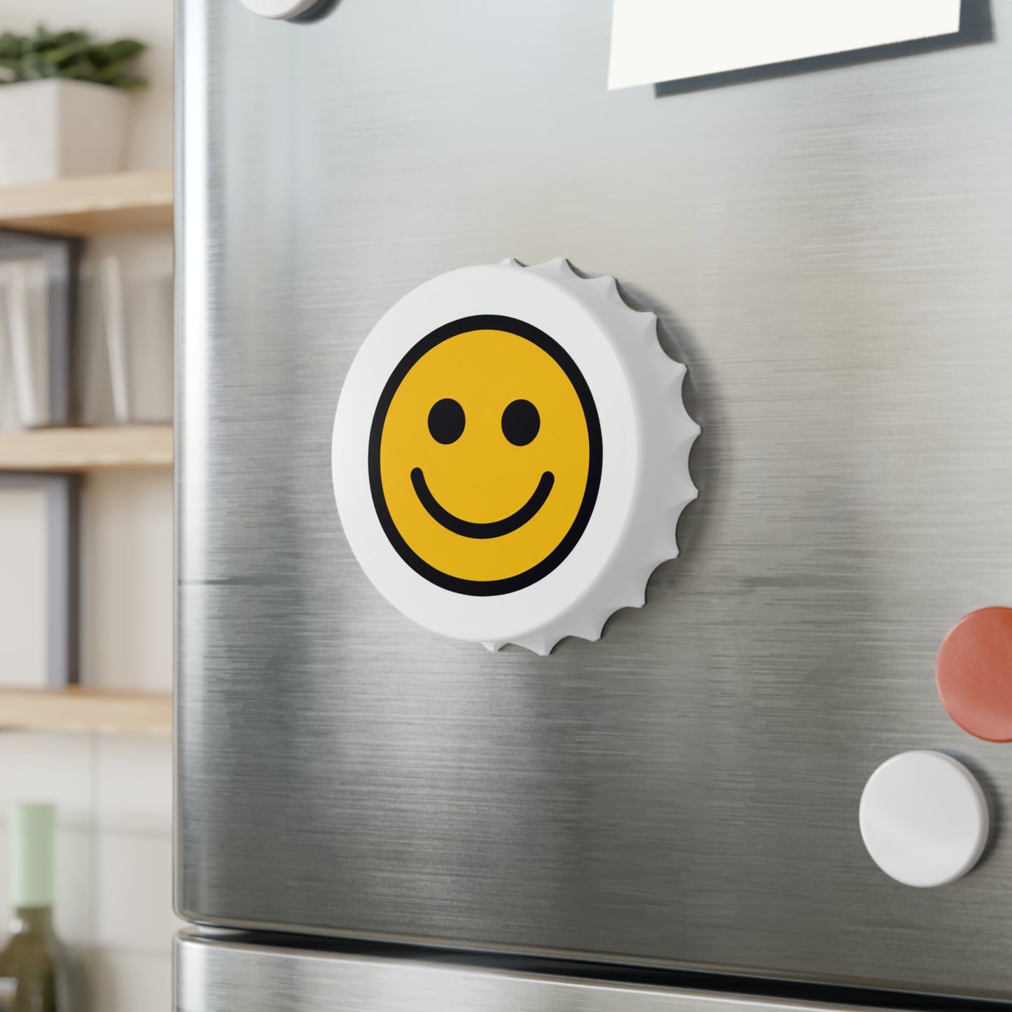 Smiley Face Magnetic Bottle Opene